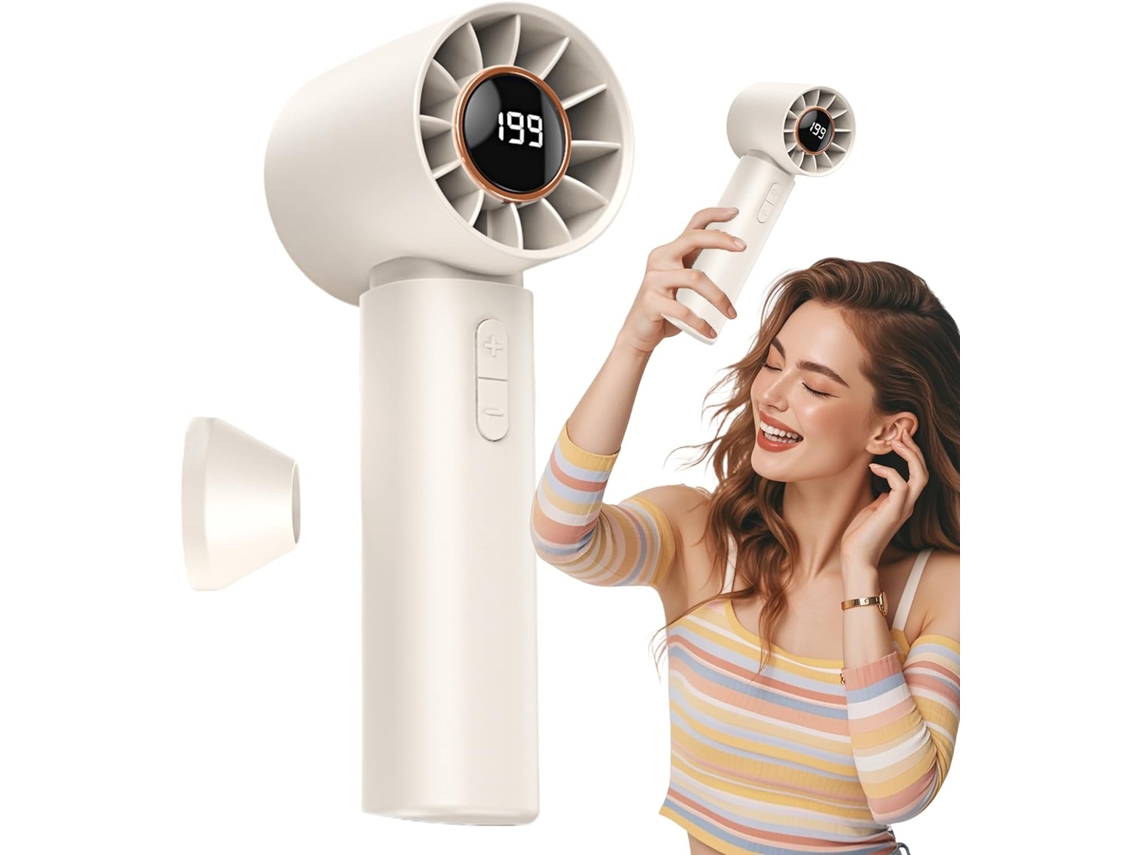 Genérico Ventilador Portátil, Ventilador Pessoal De Mão Para Viagem Com Tecnologia Turbo De Ar, Polegadas