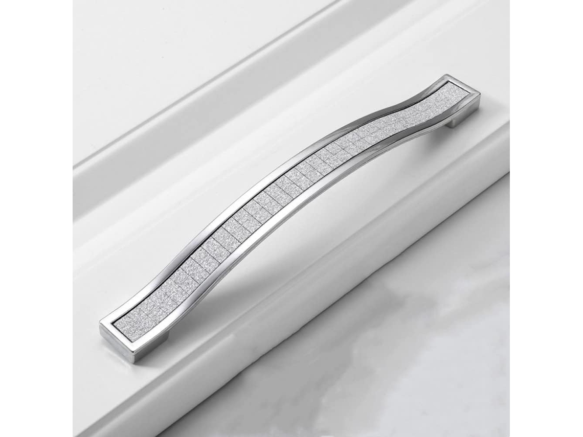 1 Gaveta Com Porta De Alumínio De 160mm, Peças, Cor Areia, Prata, Cristal
