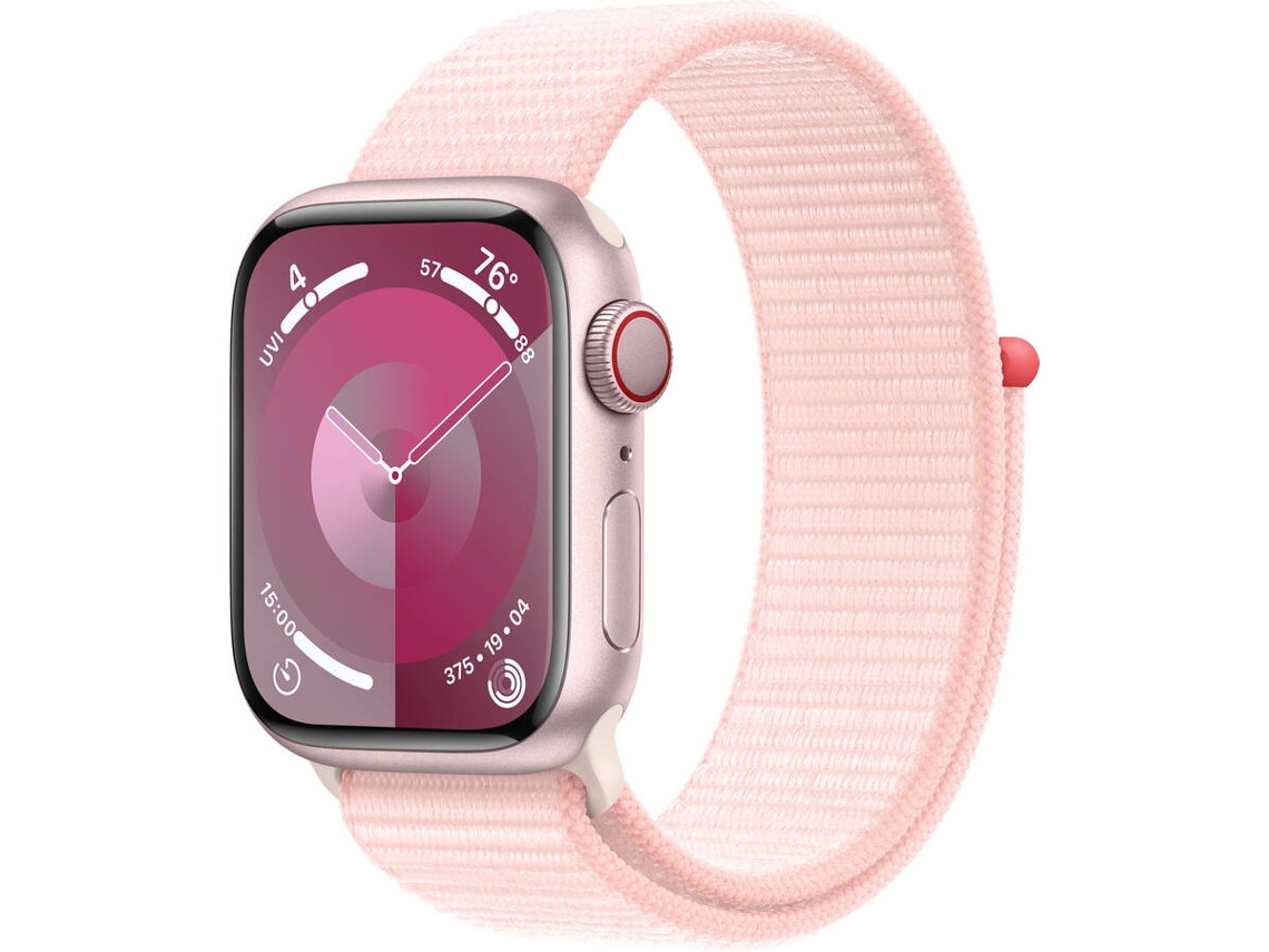 APPLE Watch Series 9 GPS+Cellular 41 mm Rosa com Loop Desportiva Rosa-claro