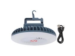 Venteador Camping Portátil Led com Gancho Magnético Usb