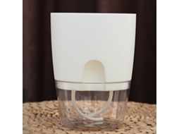 Vaso Autorega Rope Plástico Decorativo Branco 15.3cm