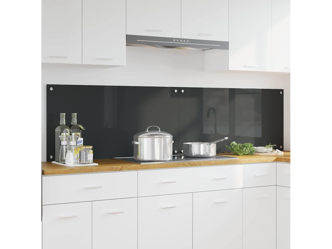 Vidaxl Painel De Cozinha 2 Unid. Cinza Escuro 100 X 50 Cm