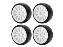 Mali 4 Pneus de Derrapagem Rc Rodas de Borracha e Plástico Pneus Duros Acessórios de Carro Hex 12mm Preto