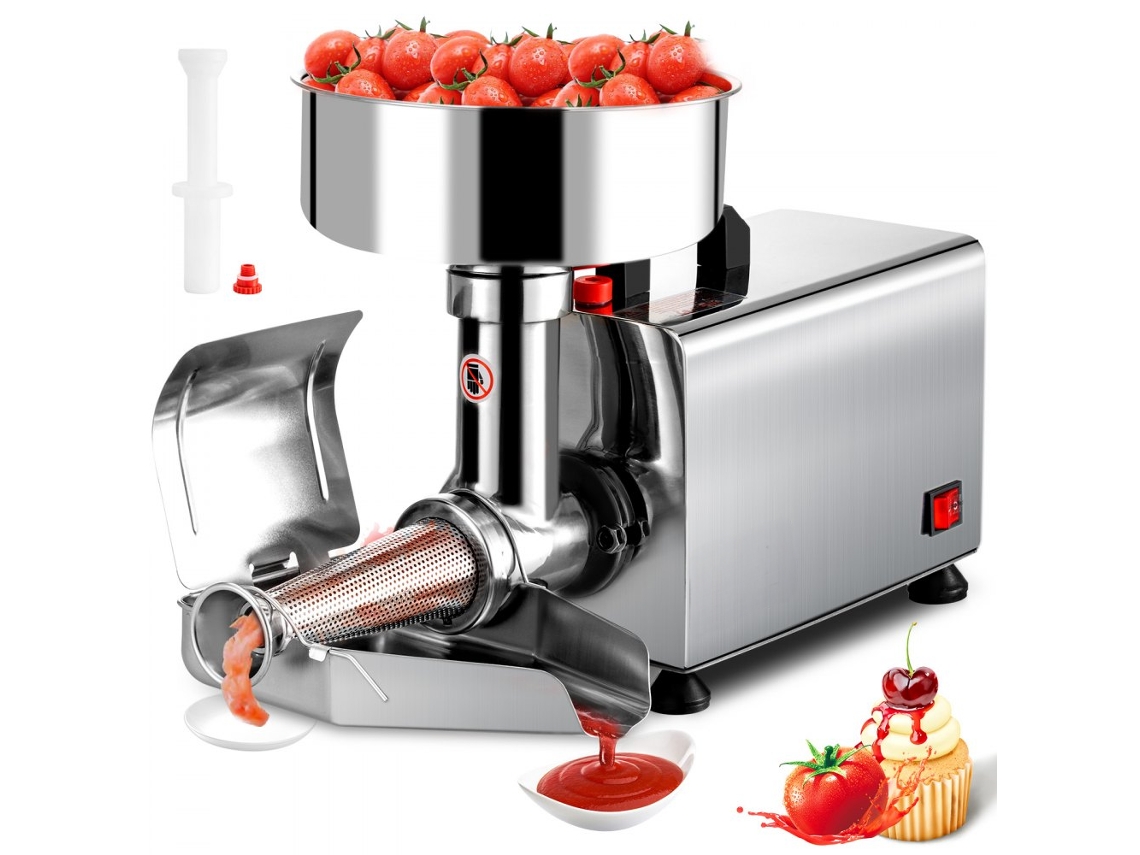 Espremedor De Tomate Elétrico 370w Inox Para Molhos E Purês Caseiros Tekmaquinas
