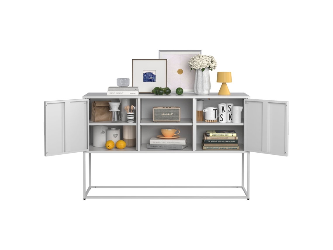 Armário em Metal com Detalhes Decorativos, Cofre, Estrutura em Metal, 75x120x40 Cm PENGJIANG SHOP