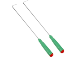 Ganchos para Fogueira Robustos e Portáteis, Feitos de Aço Inoxidável e Plástico, Kit de 2 Peças. Práticos Ganchos para CHABERLU