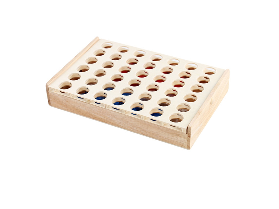 Jogo de tabuleiro Connect 4 de madeira WalshLXq, quebra-cabeça educativo interativo para crianças, jogo de tabuleiro Alinhe 4