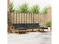Vidaxl Conjunto De Sofás Para Exterior 6 Unid. Branco E Antracite