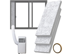 Vedação De Janela Para Condicionadores Ar Portáteis, Com Espuma Isolante Lateral, Kit De Ventilação Para Montagem