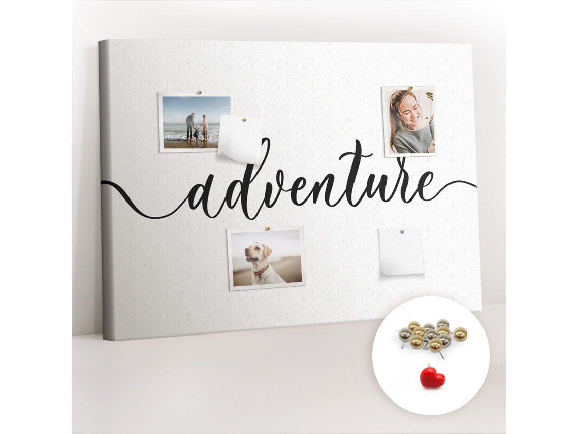 Quadro De Cortiça Inscrição "aventura" Para O Escritório Espelharte (70x100 Cm)