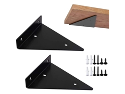 2 Peças De Suporte De Estante Flutuante De Metal Triangular Oculto Para Parede, Duráveis E Resistentes Ao Desgaste
