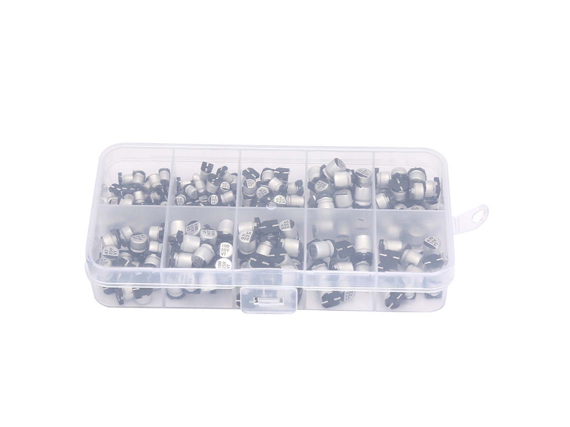 Conjunto De 200 Capacitores Eletrolíticos Smd 10-50v (1uf A 470uf)
