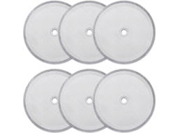 6 Filtros De Malha Reutilizáveis ​​para Cafeteira Francesa 1000ml/34oz/8 Xícaras