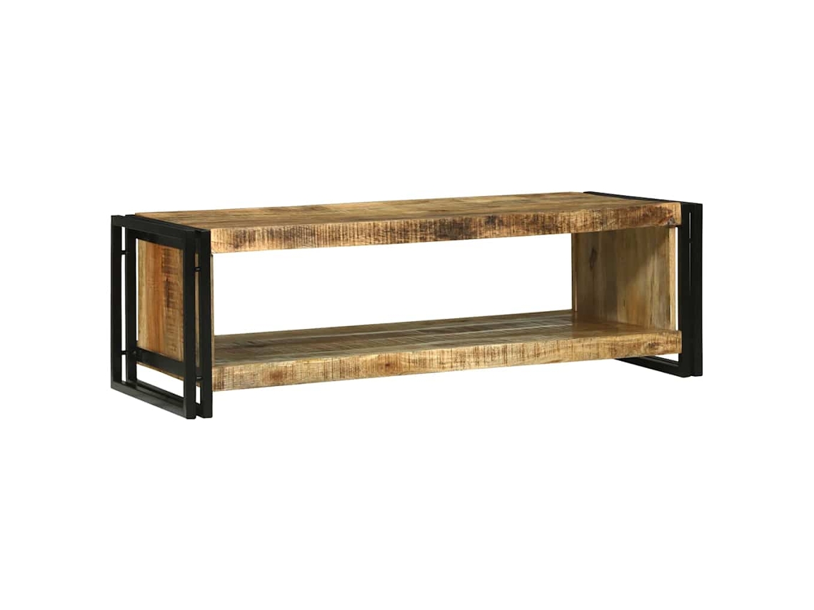 Vidaxl Mesa De Centro 120 X 50 X 38 Cm Madeira De Manga Maciça