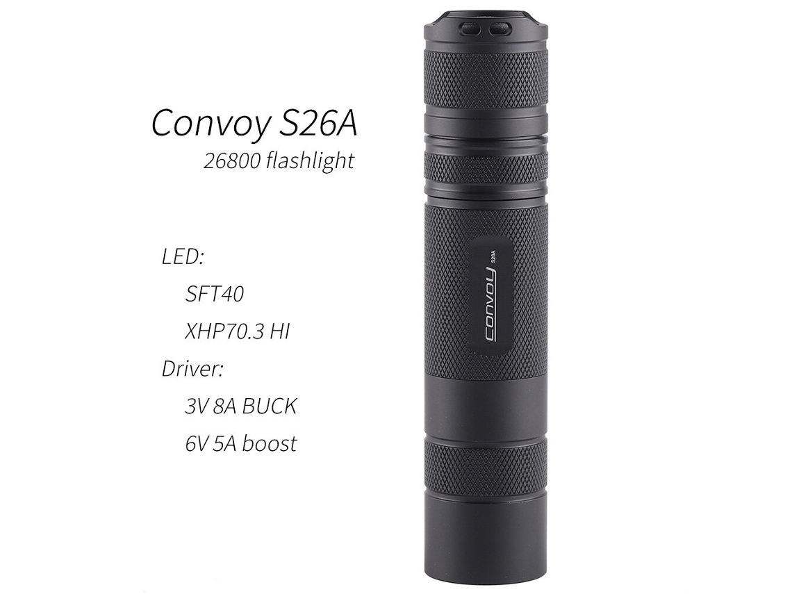 Xhp70.3 Hi R70-6500k-convoy S26a Led 26800/26650 Lanterna De Longa Duração Lâmpada De Trabalho Luz De Acampamento Lanterna Latarka Lâmpada Zaklamp