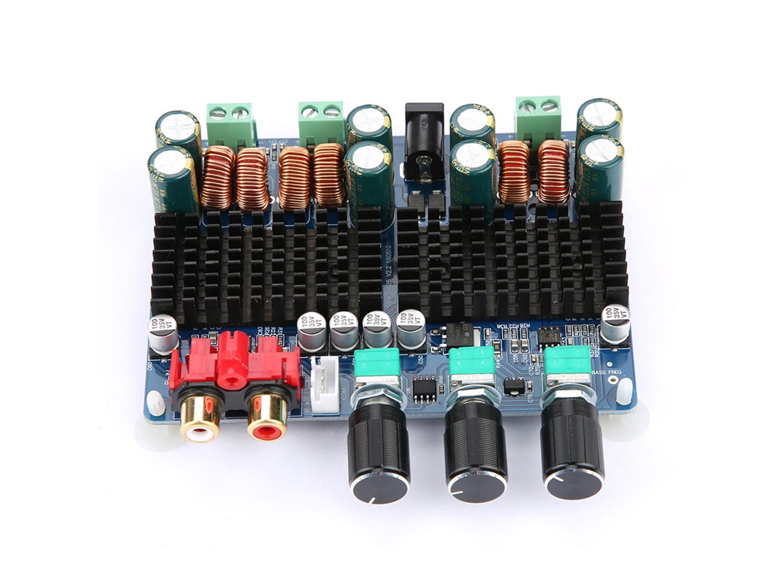 Laxiscreed Amplificador De Som Digital 2.1 Canais Tpa3116 Com Fonte 12-26vdc