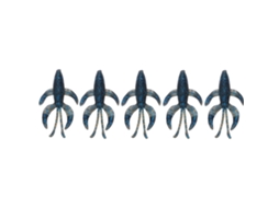 Isca Molhada Camarão Artifical 5pcs Azul Escuro