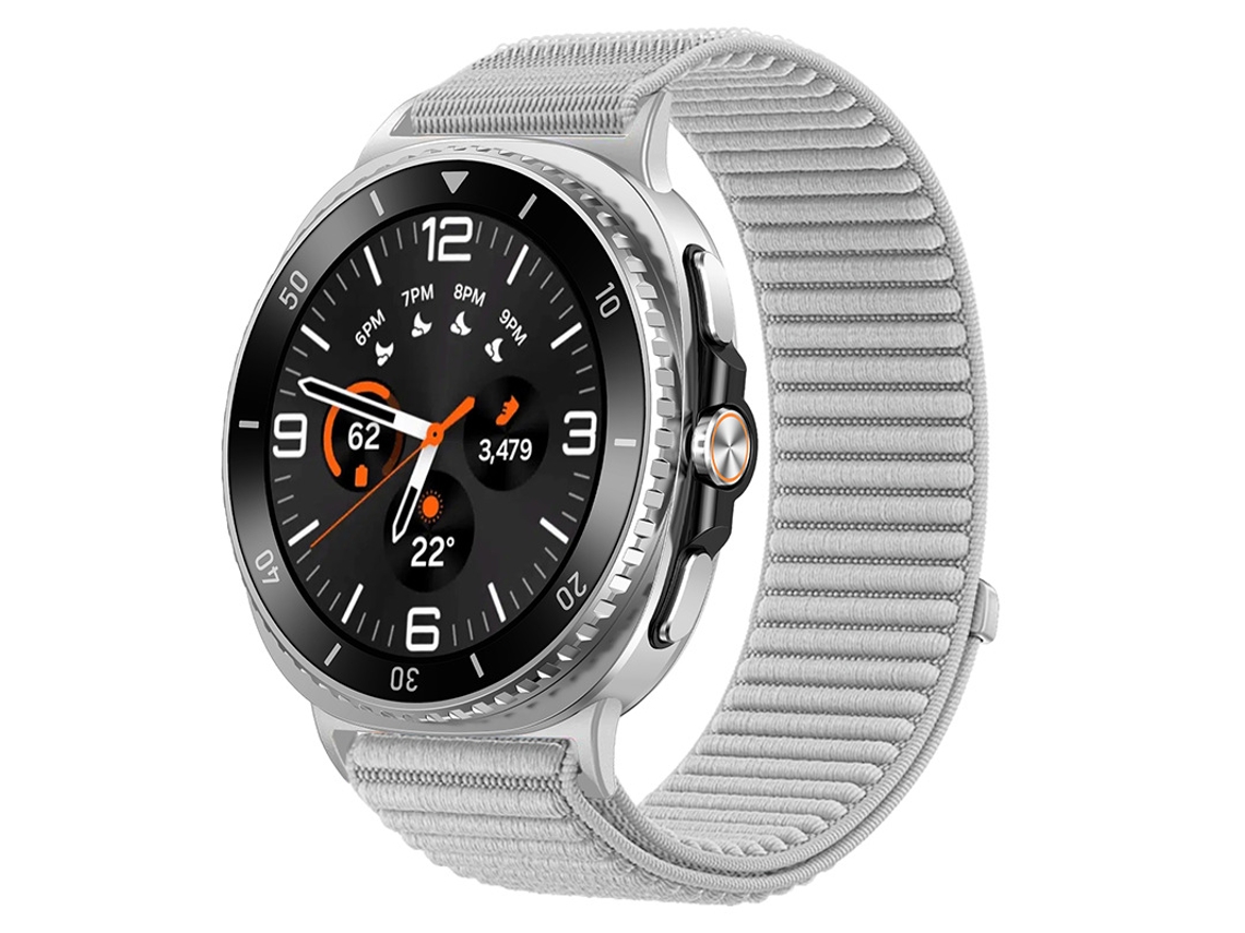 Pulseira Desportiva Em Nylon Compatível Com Samsung Galaxy Watch Ultra 2 47mm, Pulseira De Substituição Macia E Ajustável Cinza Hexinyigjly