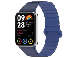 Bracelete para Redmi Watch 6 / 5 / Xiaomi Band 9 Pro XIAOMOYU em Silicone Magnético Bicolor Azul Marinho e Azul Escuro