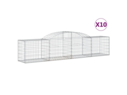 Gabion Basket, Gabion Baskets Vidaxl Prateado Ferro (300 X 50 X 60/80 Cm)