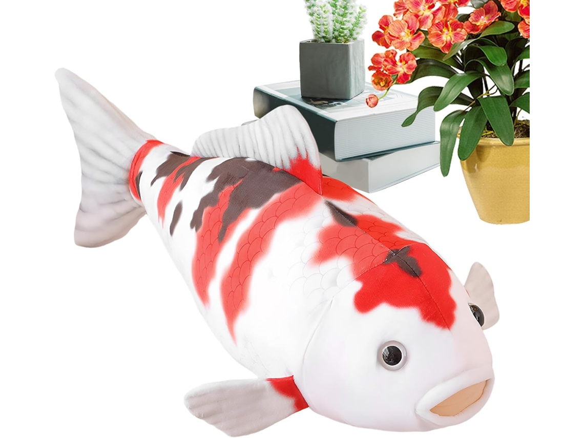 Almofada De Pelúcia Macia Em Formato Peixe Koi, 75 Cm (29,5 Polegadas)