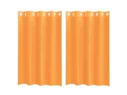 Voile Curtain, Voile Curtains Vidaxl Laranja Tecido (140 X 175 Cm)