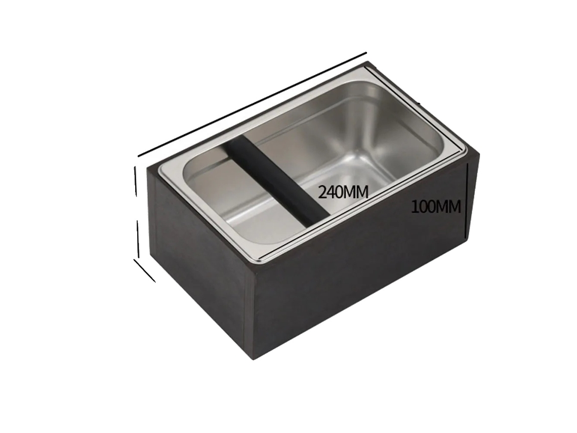 Caixa De Batida Para Café, Grande Capacidade 3l, Design Em Aço Inoxidável Durável,preto Oem