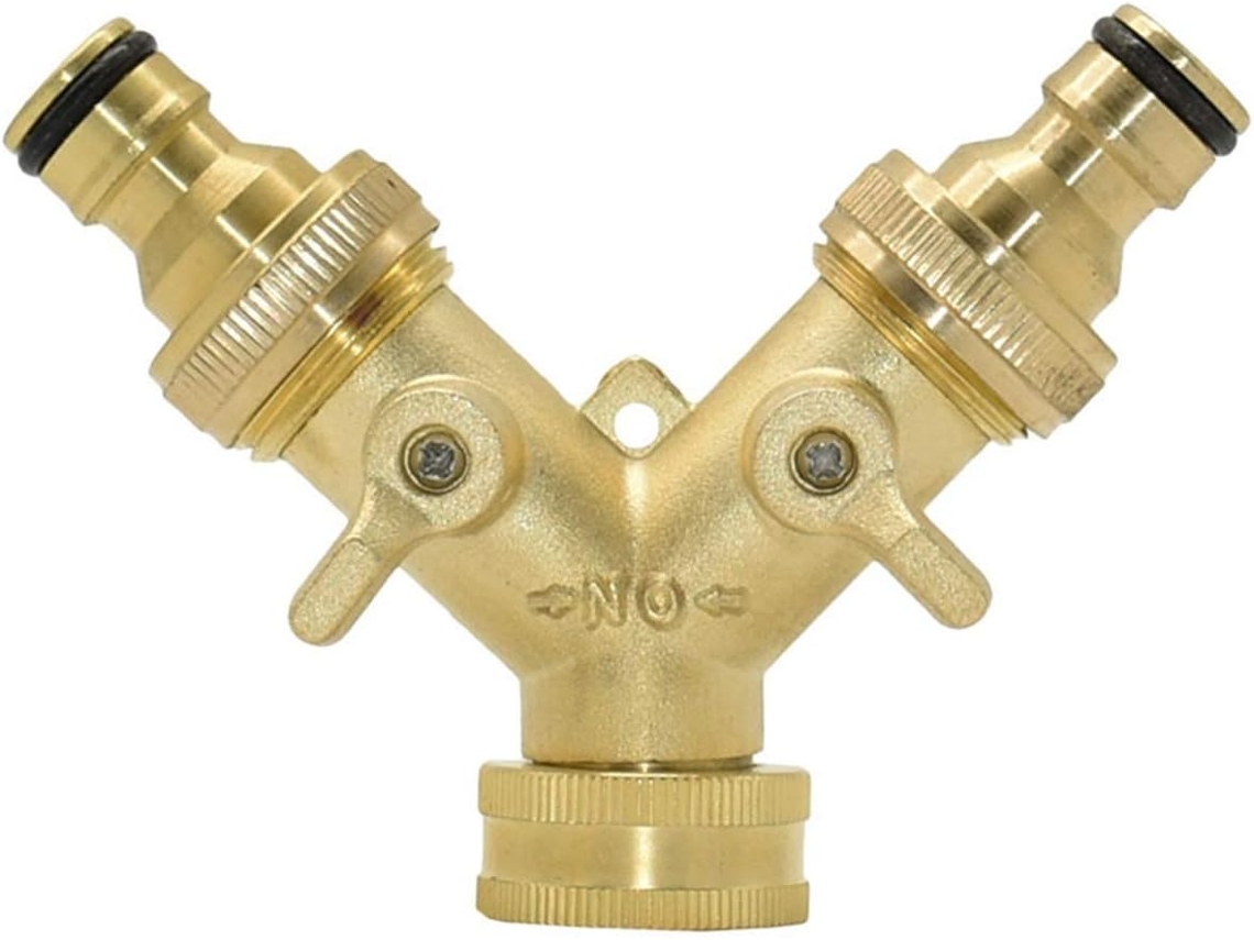 Conector de Jardim 2 Vias 3/4" em Latão com Extensão S/MARCA