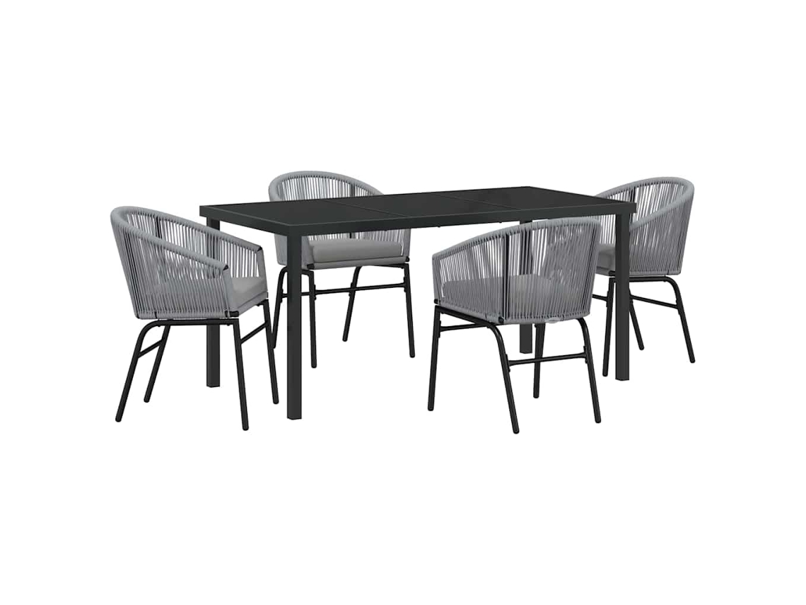 Maison Exclusive - Conjunto De Jantar Para Jardim 5 Pcs Antracite