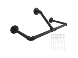 Cabide De Parede De Tubo De Ferro Retro Industrial (especificação De 22 Polegadas, Design Para Montagem Na Parede)