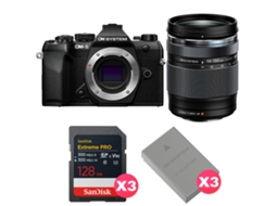 Om 5 Mark Ii Preto + 14 150mm F/4 5.6 Ii + 3 Sandisk 128gb Extreme Pro Uhs ii Sdxc + 3 Om System Bls 50 + Ebook Pricedirect OM SYSTEM