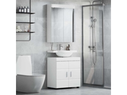 Vidaxl Conjunto De Móveis Para Banheiro Tulum 2 Unid. Branco Brilhante