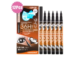 12 Pcs/caixa Caneta Delineadora À Prova Dágua Maquiagem Olhos Preto Líquido Lápis Delineador Maquiagem Cosméticos Delineadores de Secagem R EHSTMIND