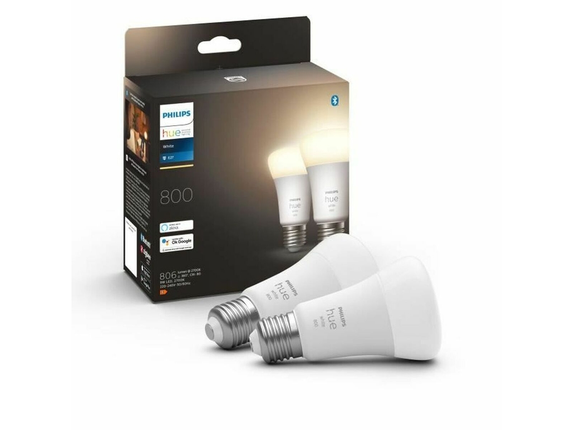 Lâmpada Inteligente Philips Pack de 2 E27