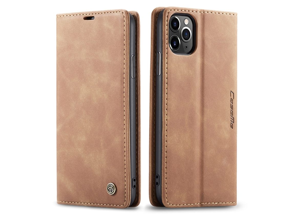 Capa De Celular Em Formato De Cartão, Capa De Couro Estilo Flip Retrômarrom - Iphone 16 Plus