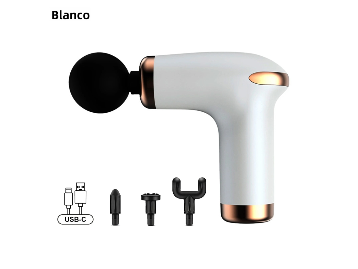 Mini Massageador Usb Portátil para Alívio Profundo da Dor Muscular nas Costas MDUG (branco)