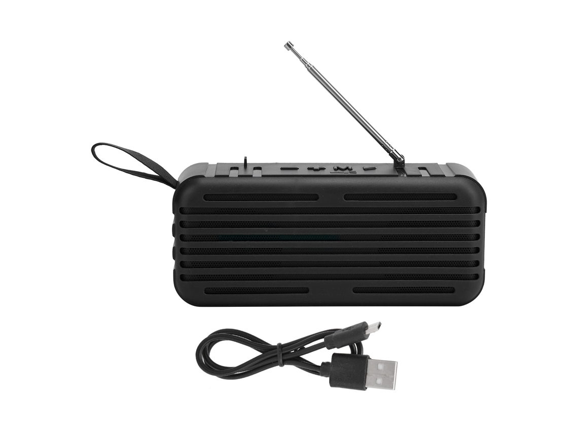 Speedy-caixa De Som Bluetooth Sem Fio Com Antena Solar Led Mini Para Celular Preto