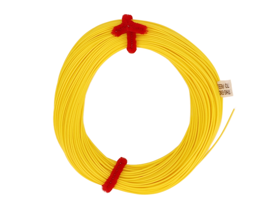 Linha de Pesca com Mosca 30m Amarela Resistente