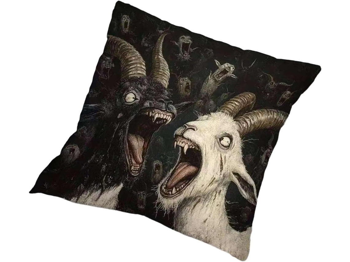 Capa De Almofada Em Formato De Cabra, 45 X 45 Cm, Pelúcia Decorativa Curta |