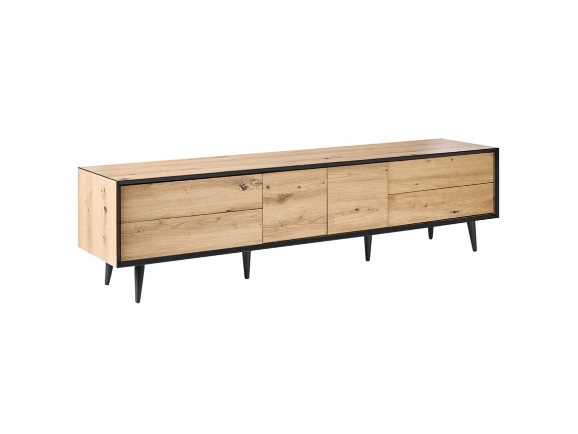 Mueble Tv Beliani Silverton De Mdf Marrón 180x37x46
