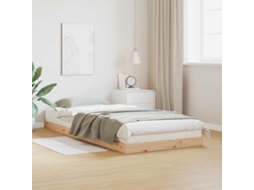 Vidaxl Estrado De Cama Natural 100 X 220 Cm Madeira De Pinheiro Sólida