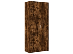 EXCLUSIVO MAISON Guarda-roupa Alto em Deriv. Madeira Carvalho Fumado (80x42,5x185 cm)