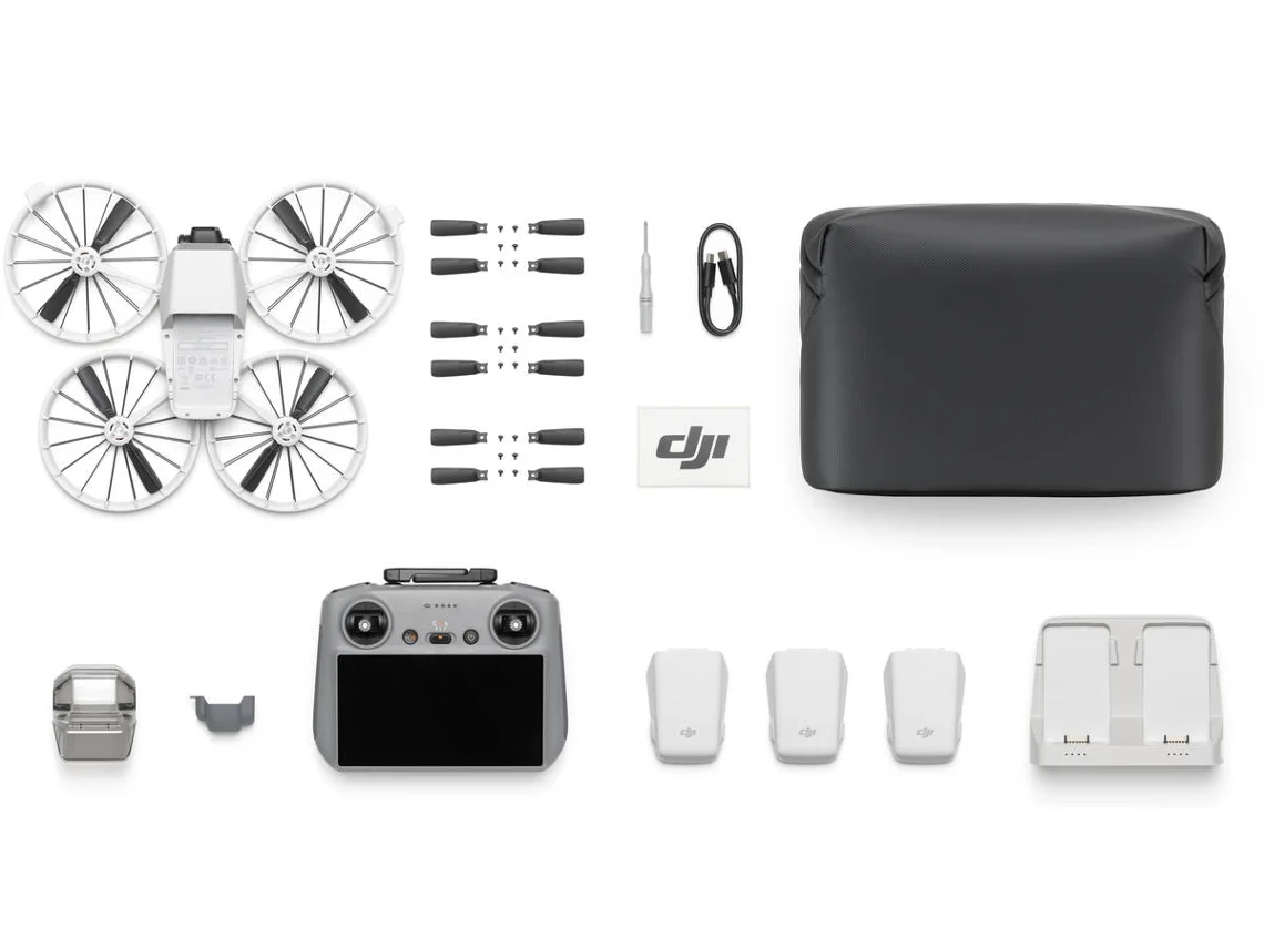 Drone DJI FLIP FLY Combo (Outlet Caixa Aberta - 4k - Autonomia: 31 minutos - Cinzento)