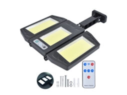 Lâmpada Solar Cob Sensor de Movimento Controle IP65 Jardim