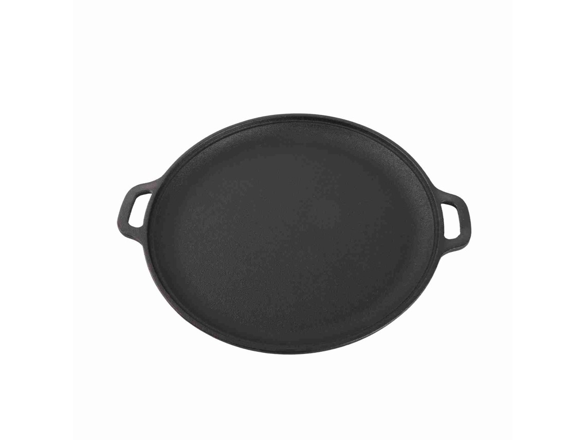Frigideira Antiaderente De Ferro Fundido De 28 Cm Com 2 Alças | Sem Marca