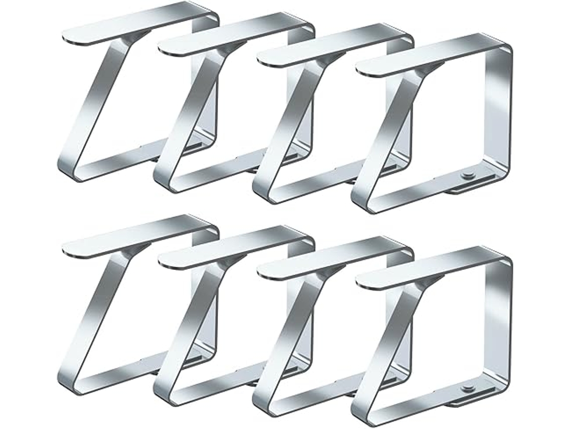Conjunto De 8 Clipes Antiderrapantes Para Toalhas De Mesa Em Aço Inoxidável Slowmoose (4 Cm X 8 Peças)