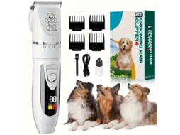 Kit de Higiene para Animais de Estimação Recarregável com Pente Ajustável e Baixo Ruído Branco HEXINYIGJLY