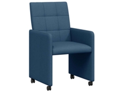 Conjunto 2 Cadeira De Jantar Vidaxl Azul Tecido (58 X 65 X 94 Cm)