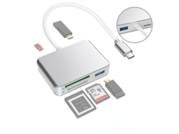 Leitor de cartões XQD multifuncional, USB-C, USB 3.0, suporta XQD, SD, TF, UHS-II YURU