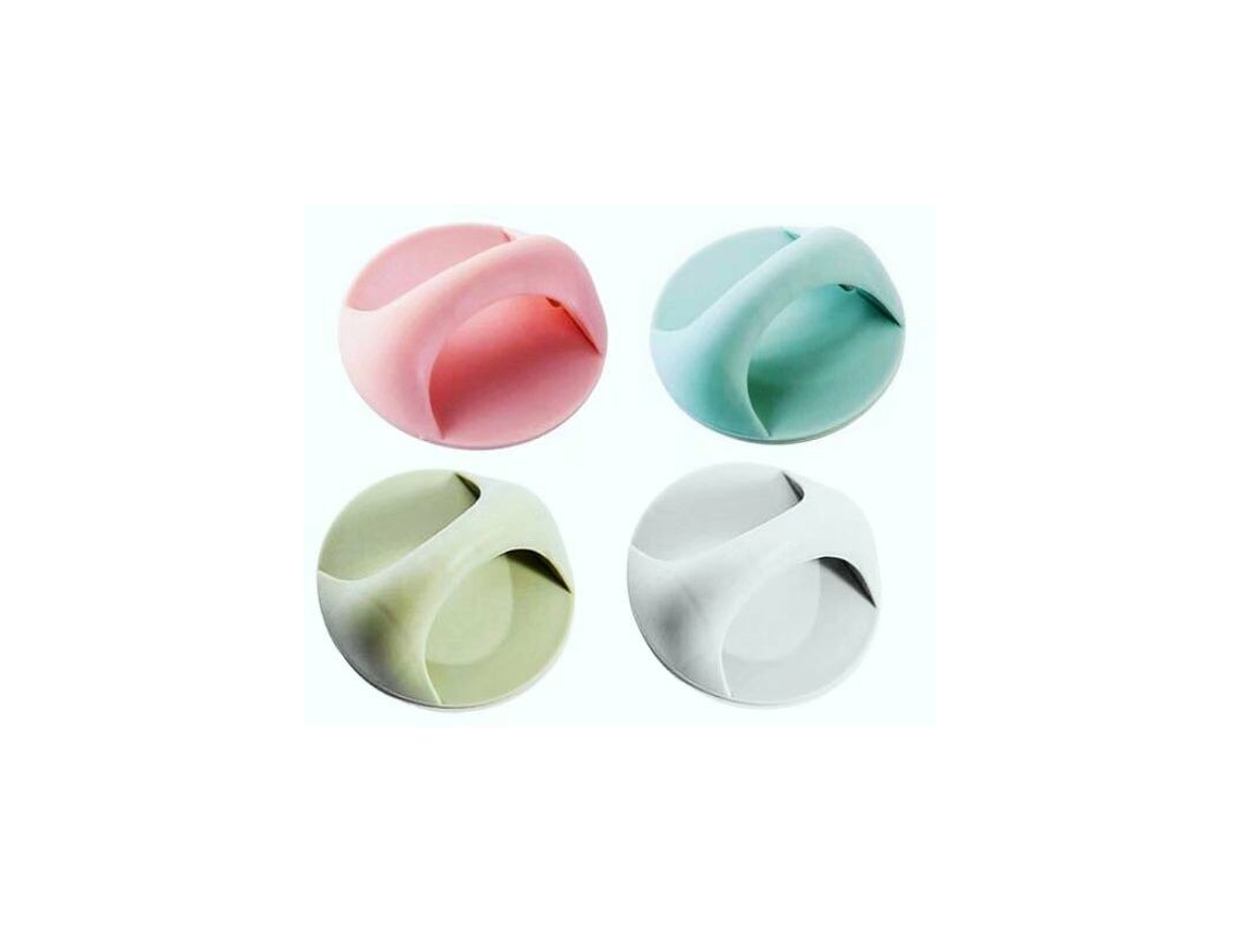 Conjunto Com 4 Puxadores De Porta Com Fita De Segurança, Caixa De Vidro Autoadesiva E Puxador Extra (branco, Rosa, Verde E Azul)